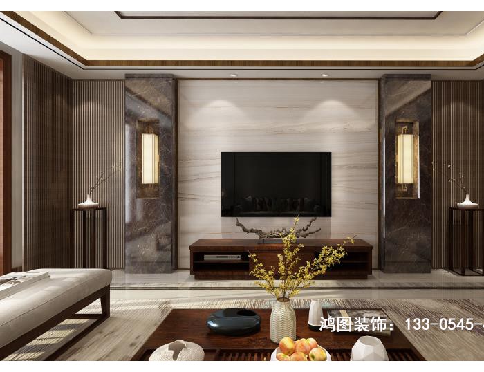 天馬相城200平米新中式風格裝修案例